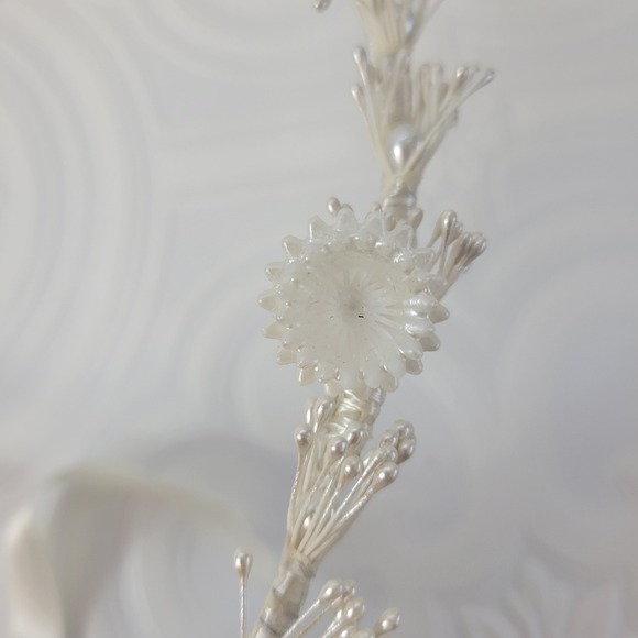 Vintage Greek Stefana Wedding Crowns Ivory Pearls Floral 1980\'s‎ Orthodox main image 8